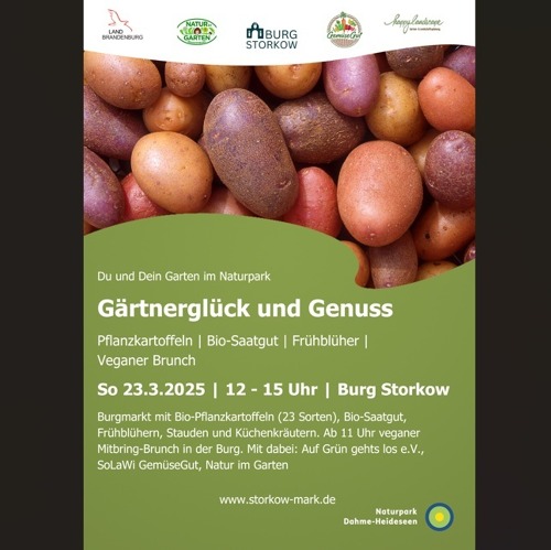 Veranstaltungshinweise: Gärtnerglück (Pflanzkartoffeln) und Workshop Frühlingserwachen