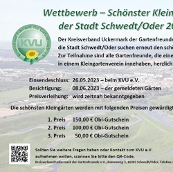 Wettbewerb - Schönster Kleingarten der Stadt Schwedt/Oder 2023